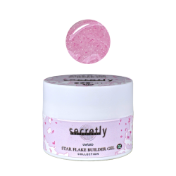 UV/LED gel SECRETLY PROFESSIONAL STAR FLAKE BUILDER GEL Collection #2 25g