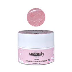 UV/LED gel SECRETLY PROFESSIONAL STAR FLAKE BUILDER GEL Collection #5 25g