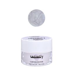 UV/LED Acrygel SECRETLY PROFESSIONAL Carving Evogel Collection Metallic Silver 25g